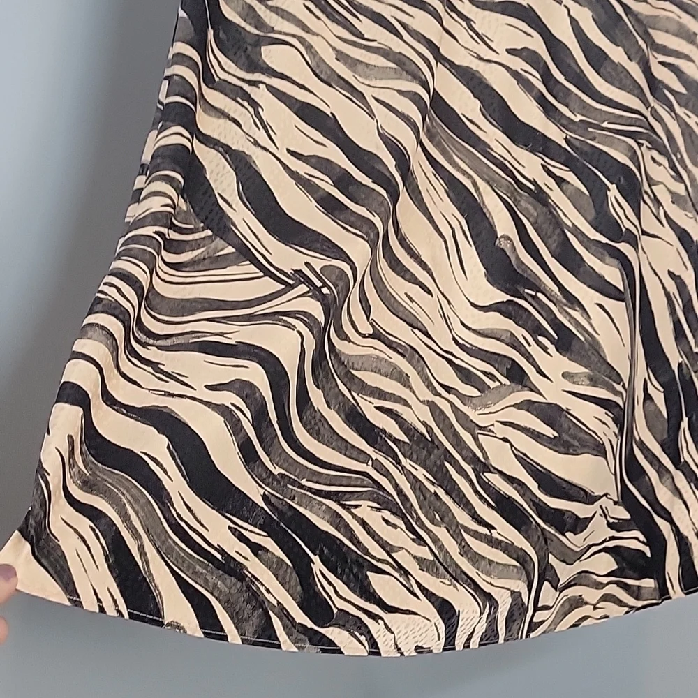 Nine West Animal Print Midi Skirt Silky - Picture 4 of 9